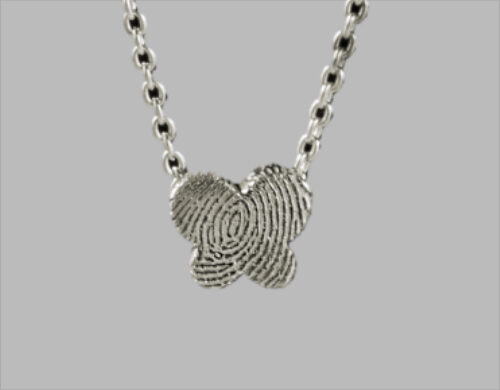 vingerprint sieraad zilver