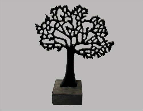 Levensboom urn zwart