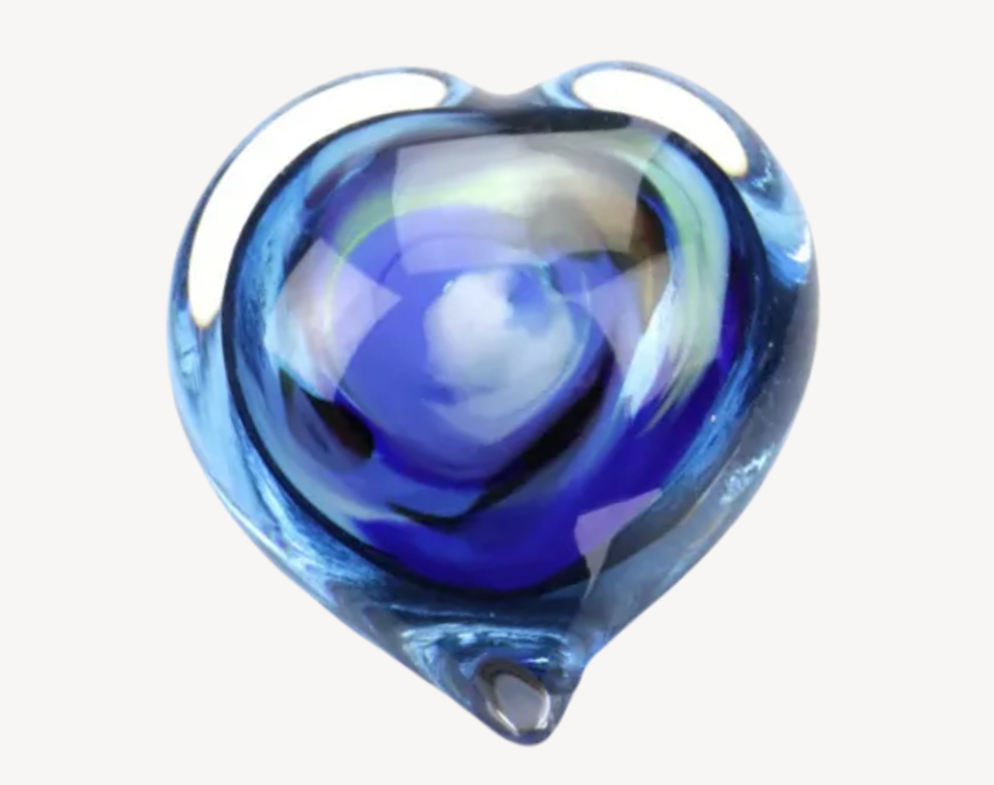 urntje van glas blauw