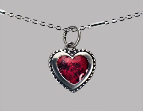 Ashanger hart - zilver of goud - resin