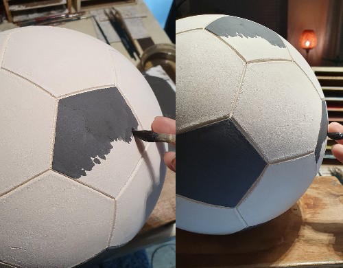 voetbal urn "work in progres"