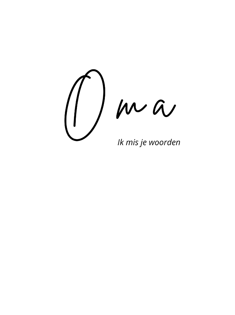 kaartje Oma Poppetje